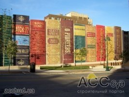 Удивительная «Книжная полка» на фасаде библиотеки в Канзасе